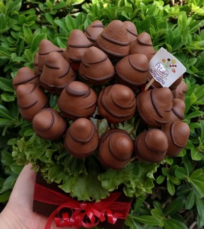 Bouquet con fresas cubiertas de chocolate: M07  Bouquet de fresas con chocolate :: Petalos, el dulce bouquet de frutas :: Petalos, el dulce bouquet de frutas